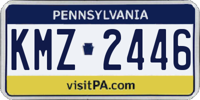 PA license plate KMZ2446
