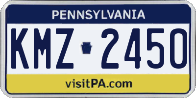 PA license plate KMZ2450
