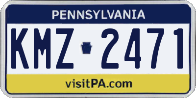 PA license plate KMZ2471