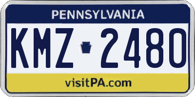 PA license plate KMZ2480