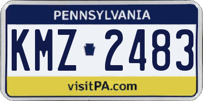 PA license plate KMZ2483