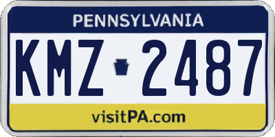 PA license plate KMZ2487