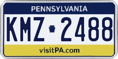 PA license plate KMZ2488