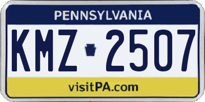 PA license plate KMZ2507