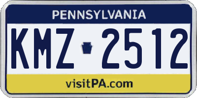 PA license plate KMZ2512