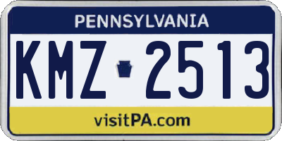 PA license plate KMZ2513