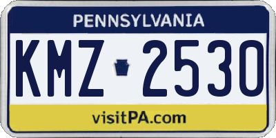 PA license plate KMZ2530