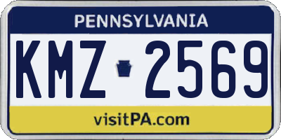 PA license plate KMZ2569