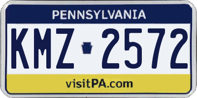 PA license plate KMZ2572