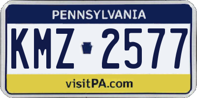 PA license plate KMZ2577