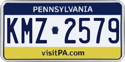 PA license plate KMZ2579