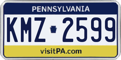 PA license plate KMZ2599