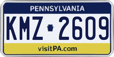PA license plate KMZ2609