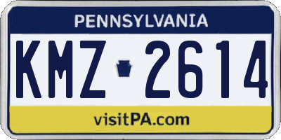 PA license plate KMZ2614