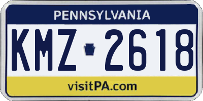 PA license plate KMZ2618