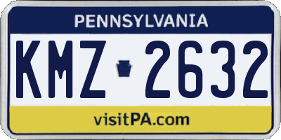 PA license plate KMZ2632