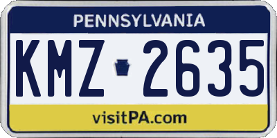 PA license plate KMZ2635