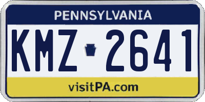 PA license plate KMZ2641