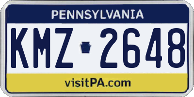 PA license plate KMZ2648