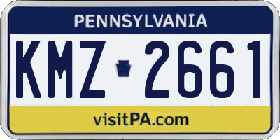 PA license plate KMZ2661