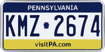 PA license plate KMZ2674