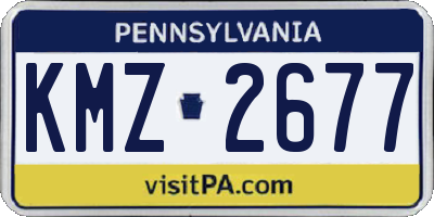 PA license plate KMZ2677