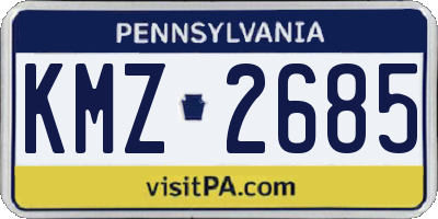 PA license plate KMZ2685
