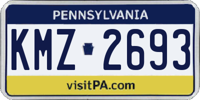 PA license plate KMZ2693