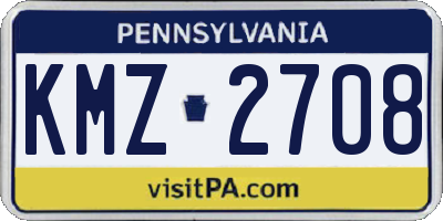 PA license plate KMZ2708