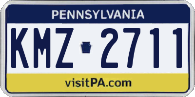 PA license plate KMZ2711