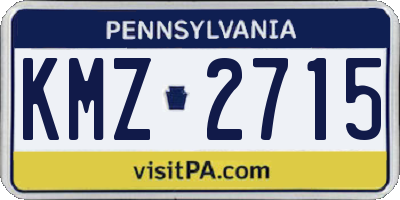 PA license plate KMZ2715