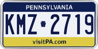 PA license plate KMZ2719