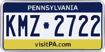 PA license plate KMZ2722