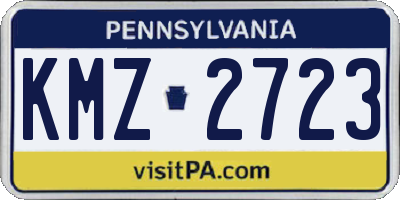PA license plate KMZ2723
