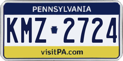 PA license plate KMZ2724