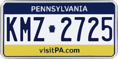 PA license plate KMZ2725