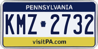 PA license plate KMZ2732