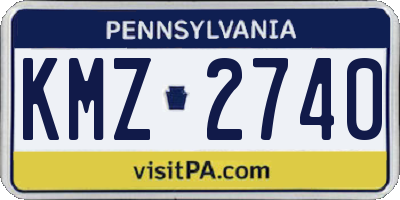 PA license plate KMZ2740