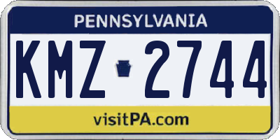 PA license plate KMZ2744