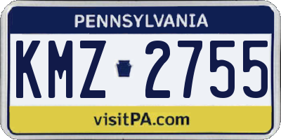 PA license plate KMZ2755