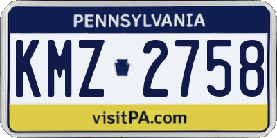 PA license plate KMZ2758