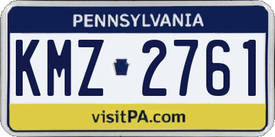 PA license plate KMZ2761