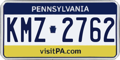 PA license plate KMZ2762