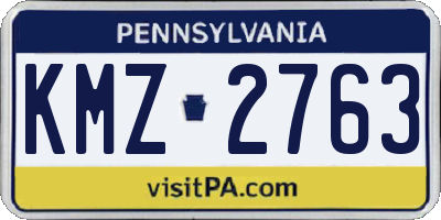 PA license plate KMZ2763