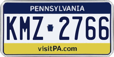 PA license plate KMZ2766