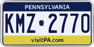 PA license plate KMZ2770