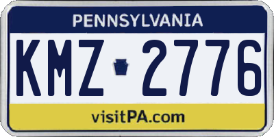 PA license plate KMZ2776