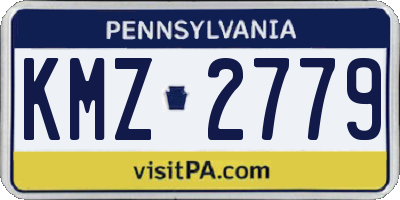 PA license plate KMZ2779