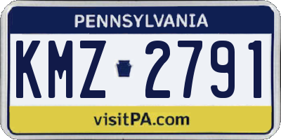 PA license plate KMZ2791