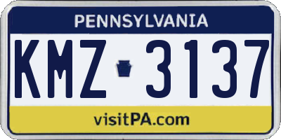 PA license plate KMZ3137